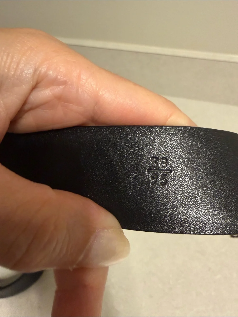 Authentic Men’s Prada Saffiano Black Leather Belt 95 38, Logo Buckle